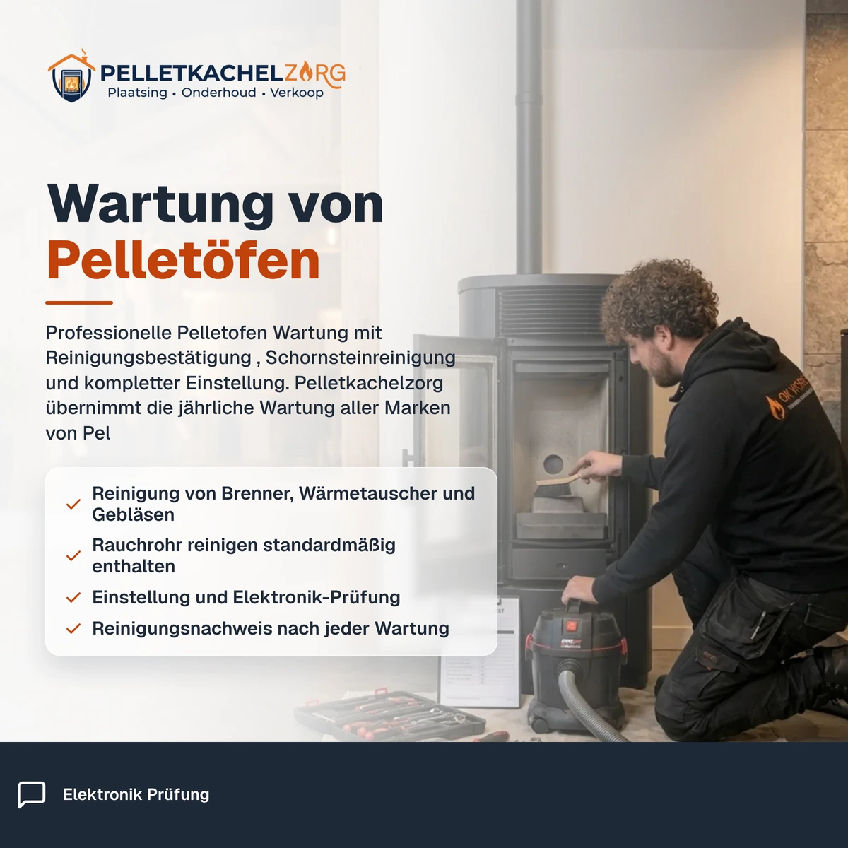 Wartung von Pelletöfen