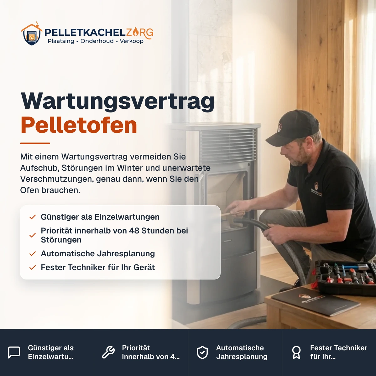 Wartungsvertrag Pelletofen