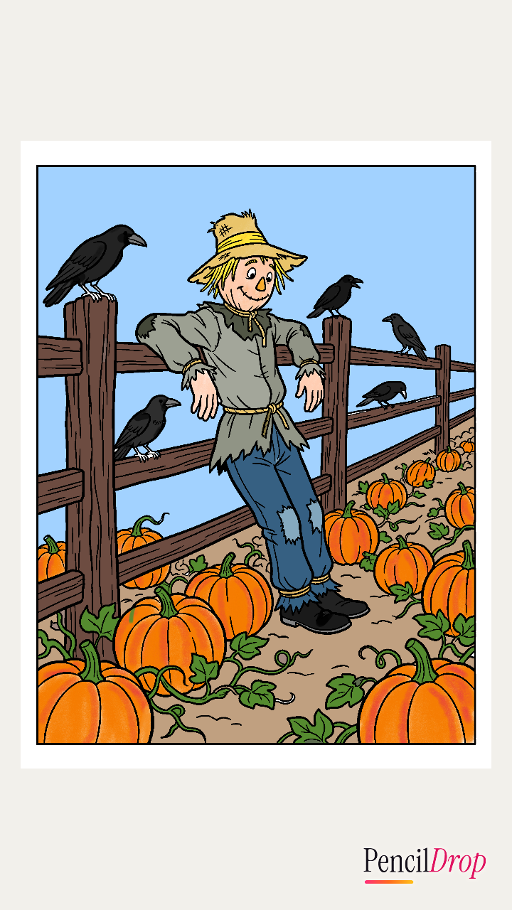 AshR's A scarecrow in a pumpkin patch