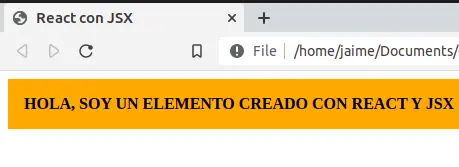 Resultado React con JSX