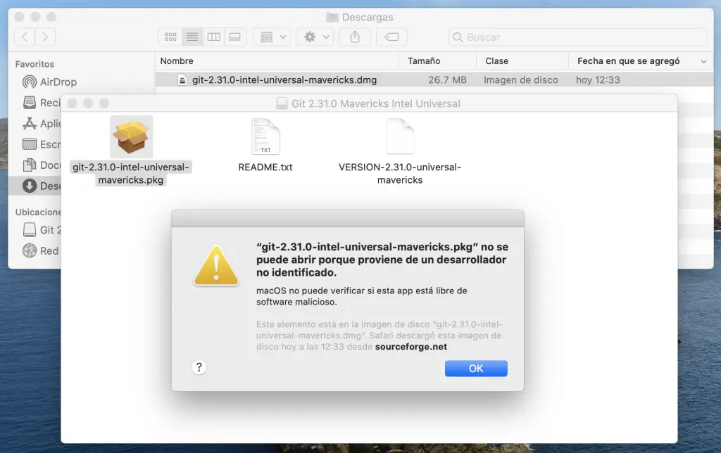Git abrir pkg Git abrir pkg
