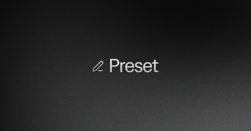 Editor Presets