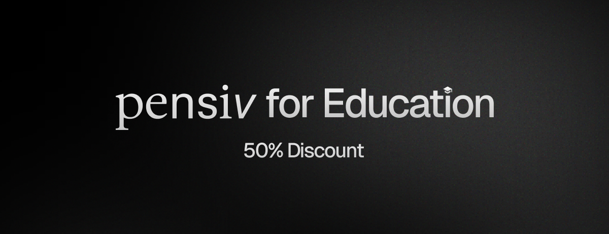 학생·교육자를 위한 pensiv 모든 플랜 50% 할인