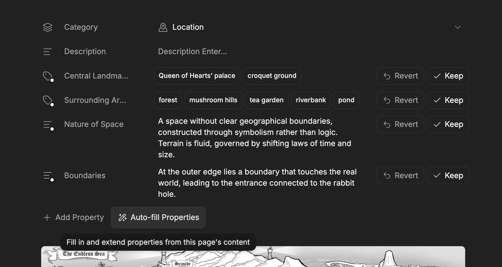 Auto-fill properties
