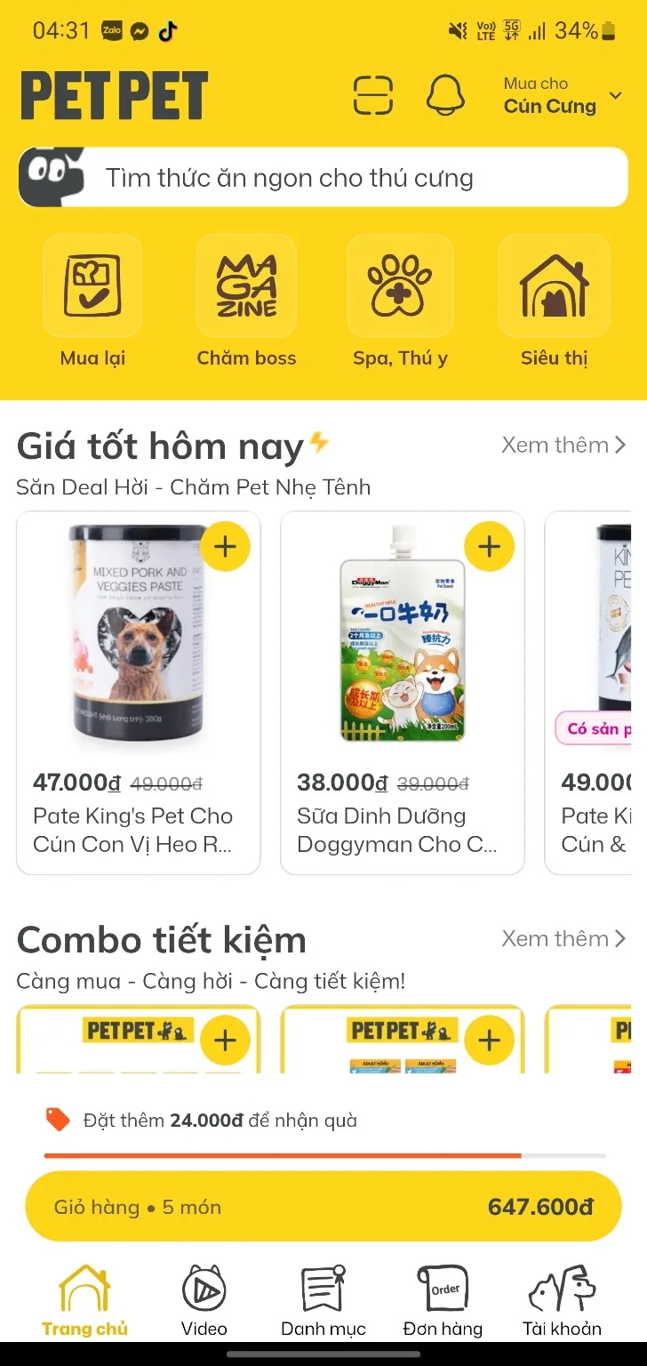 Trang chủ App PETPET dành cho người nuôi thú cưng