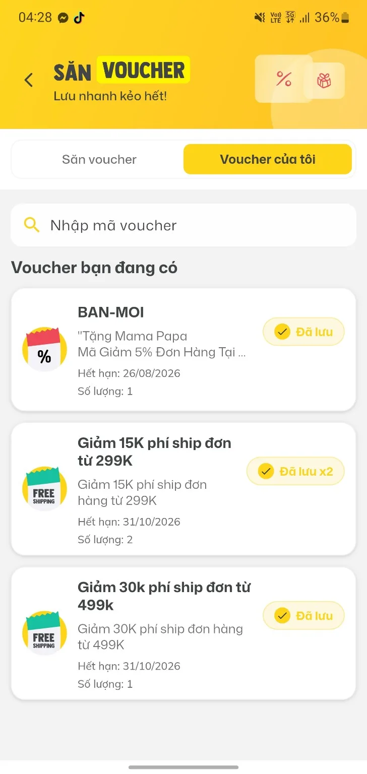 Kiểm tra voucher khi đặt thức ăn và phụ kiện trên App PETPET