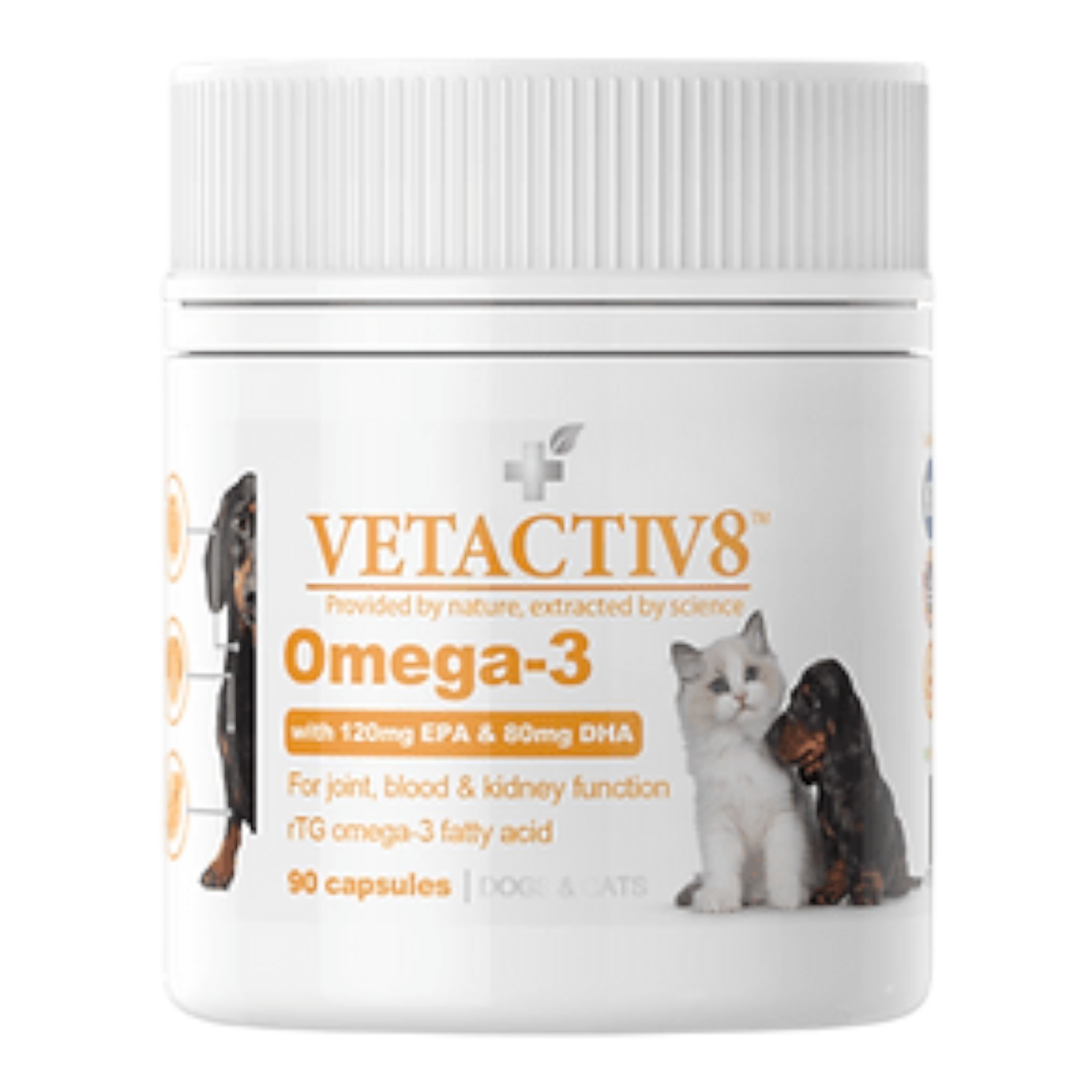 Viên Uống VetActiv8 Cho Cún & Mèo Bổ Sung Omega 3 Hộp 90 Viên