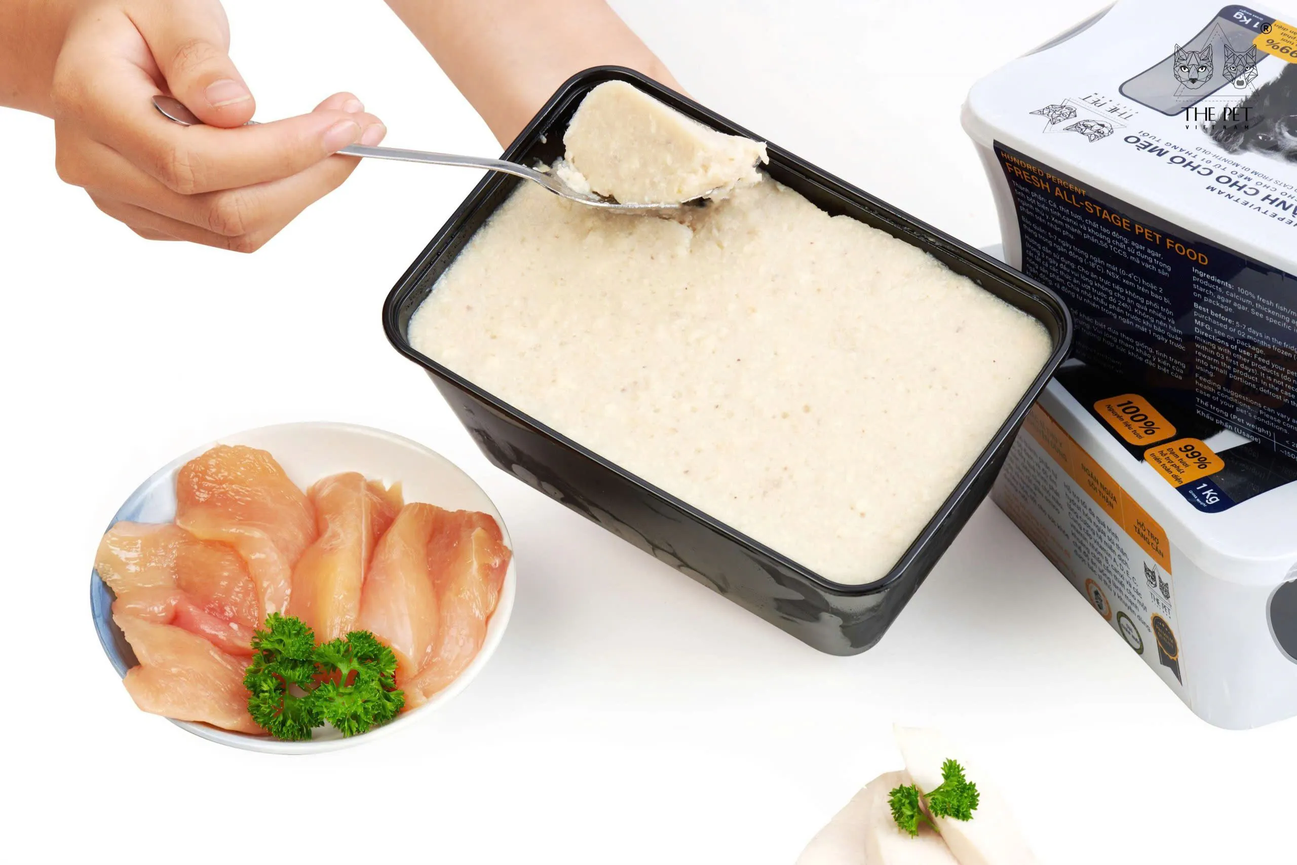 Pate Tươi The Pet Cho Cún & Mèo Hỗn Hợp Gà Hộp 1kg