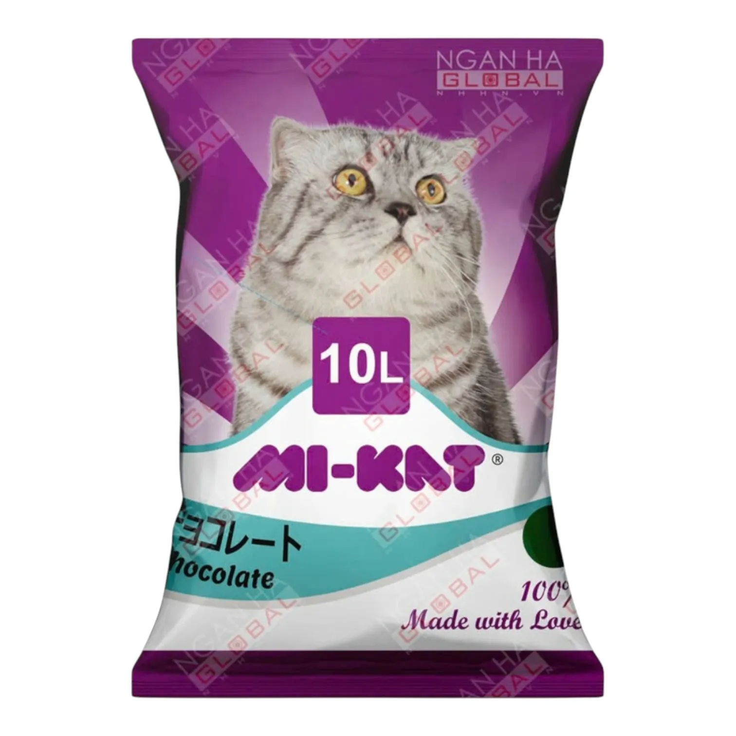 Cát Đất Sét Mikat Cho Mèo Socola Bịch 10L