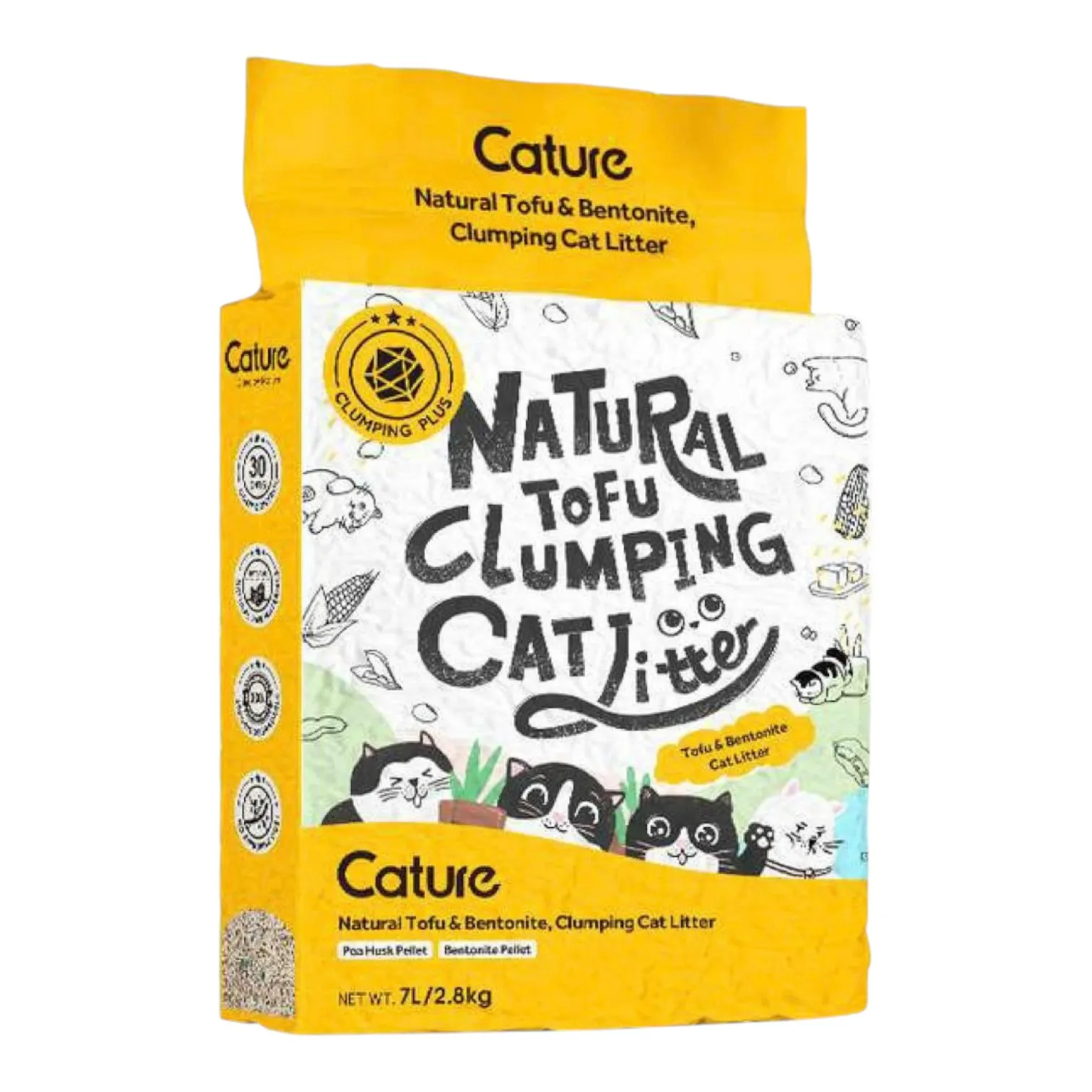 Cát Đậu Nành Cature Cho Mèo Vàng Bịch 6L