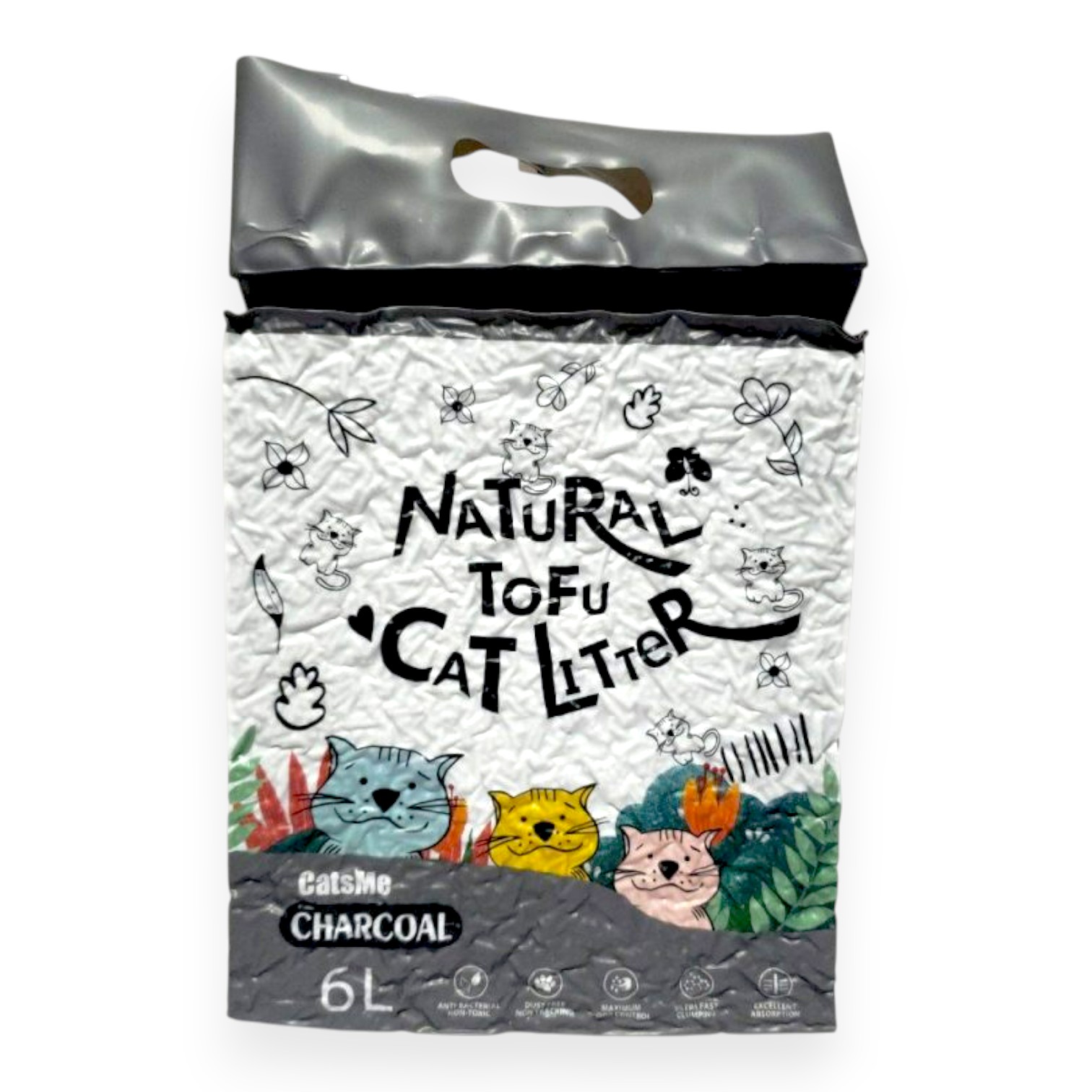 Cát đậu nành Cat's Me Than Hoạt Tính Bịch 6L cho Mèo - Charcoal