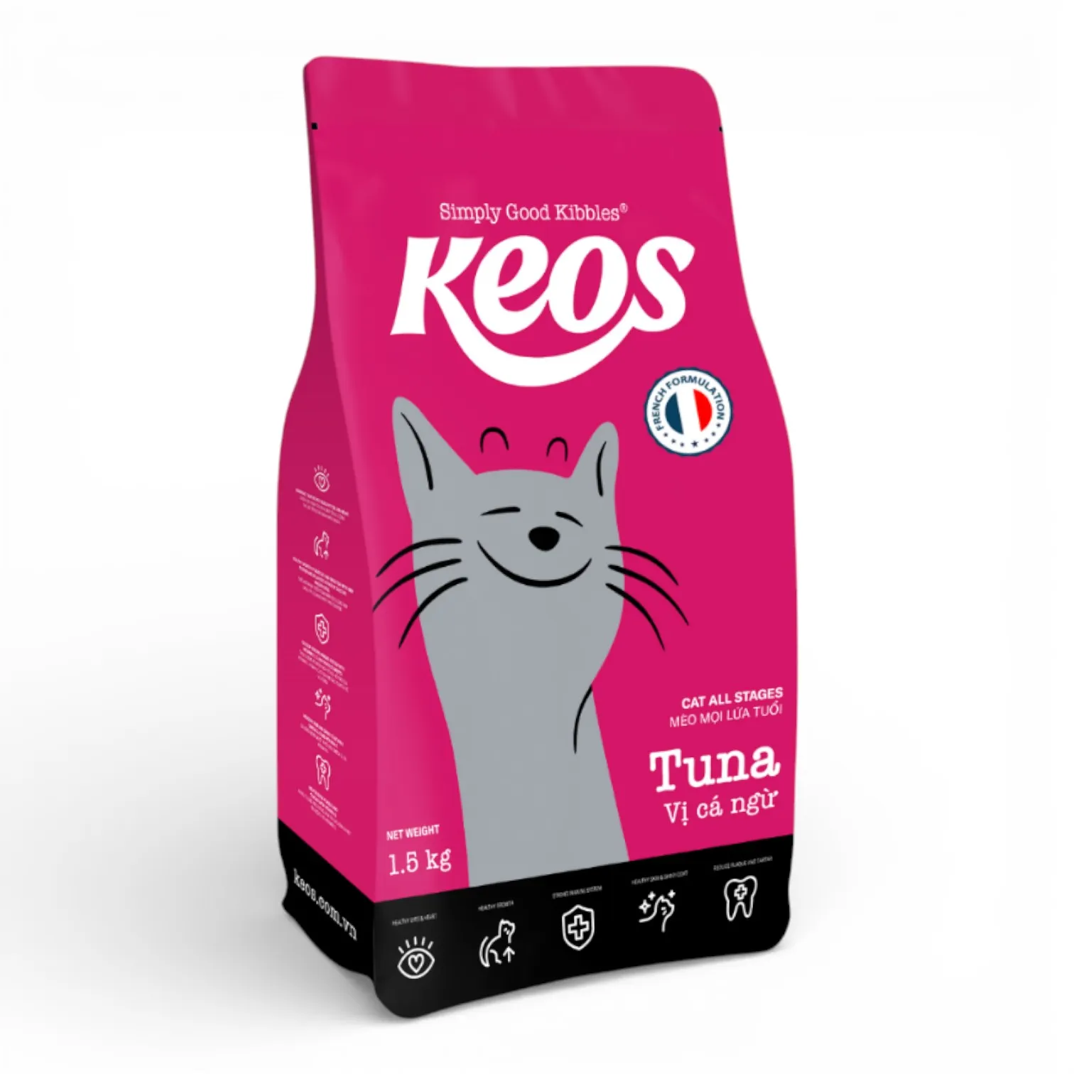 Hạt Keos Cho Mèo Mọi Lứa Tuổi Bịch 1.5kg
