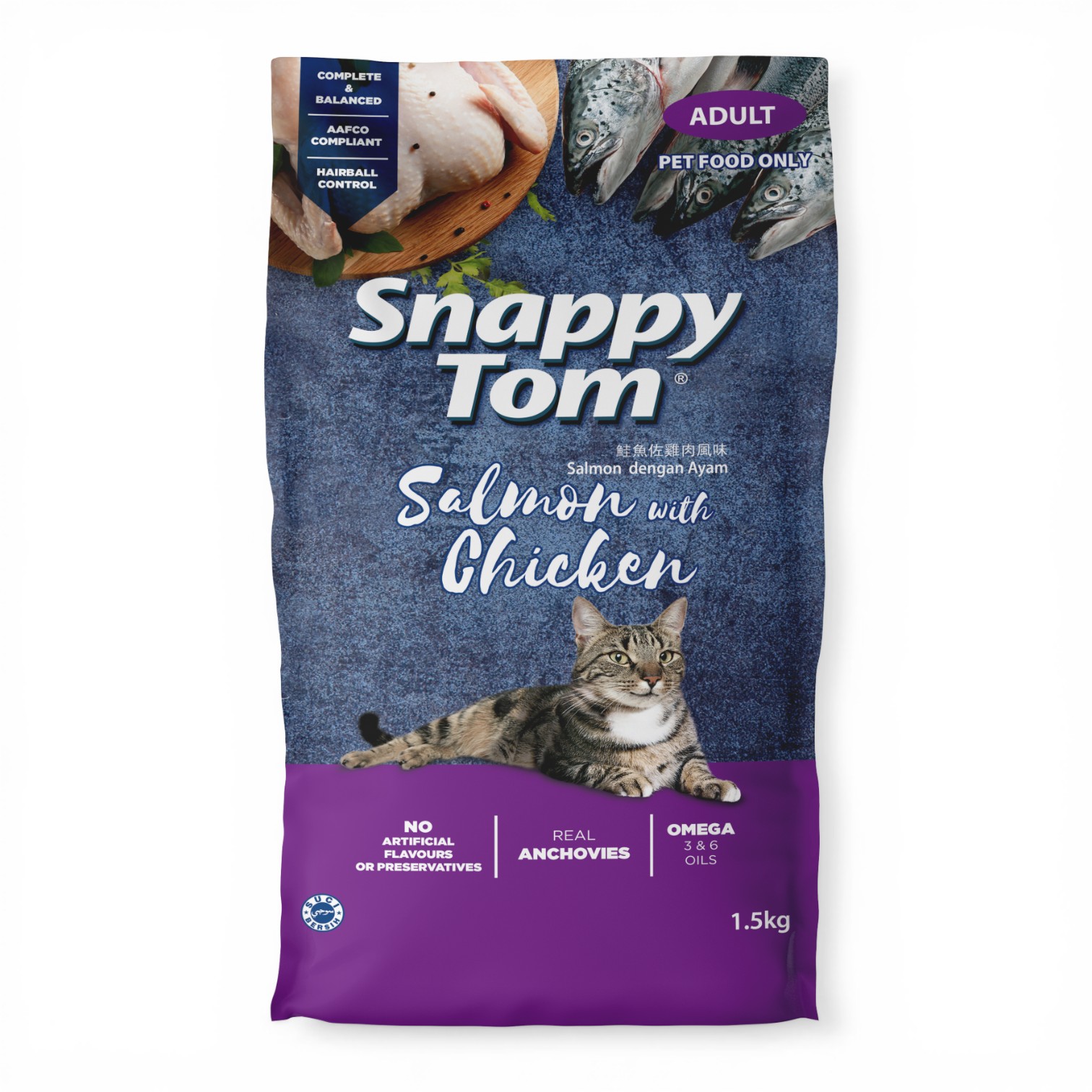 Hạt Snappy Tom Cho Mèo Bịch 1.5kg