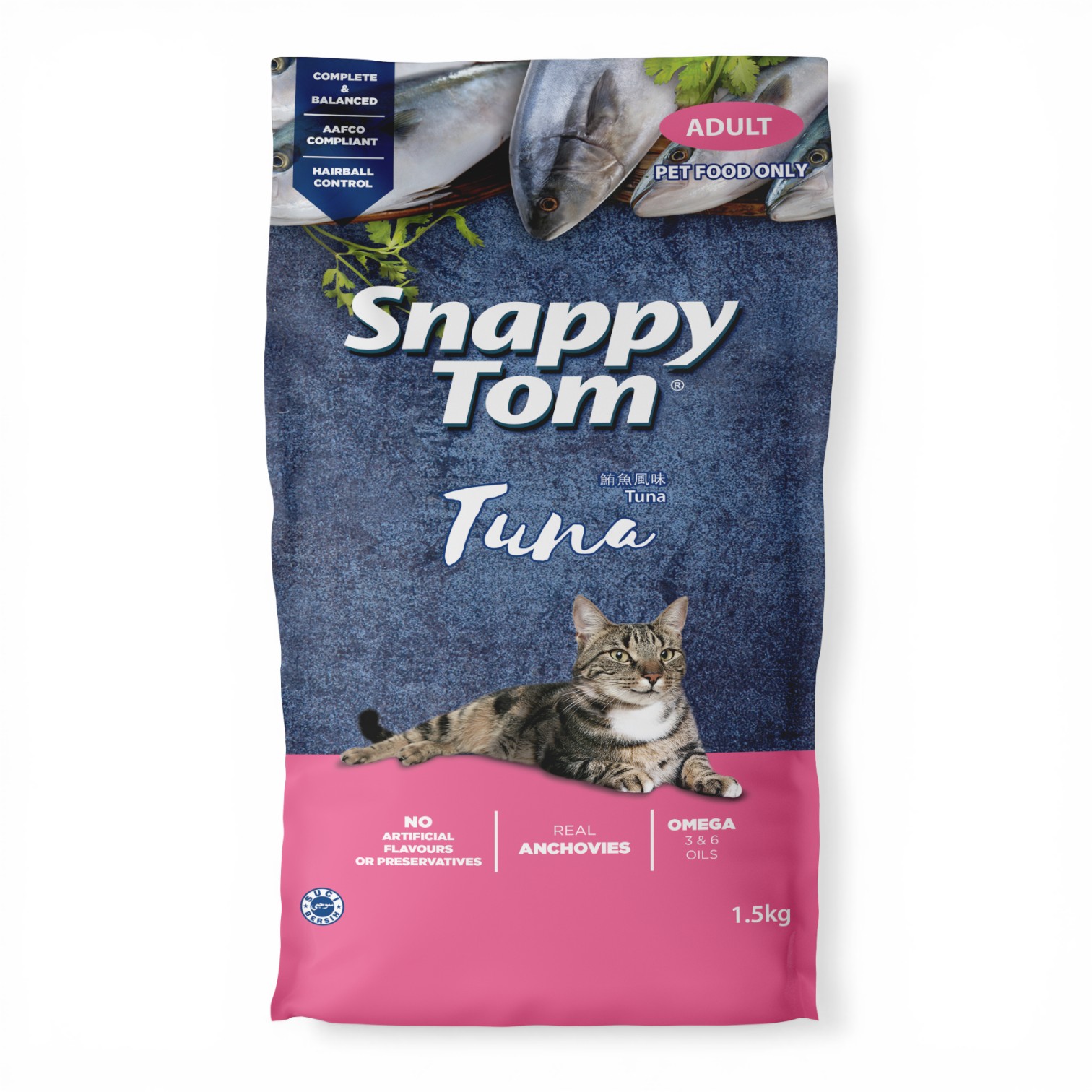 Hạt Snappy Tom Cho Mèo Bịch 1.5kg
