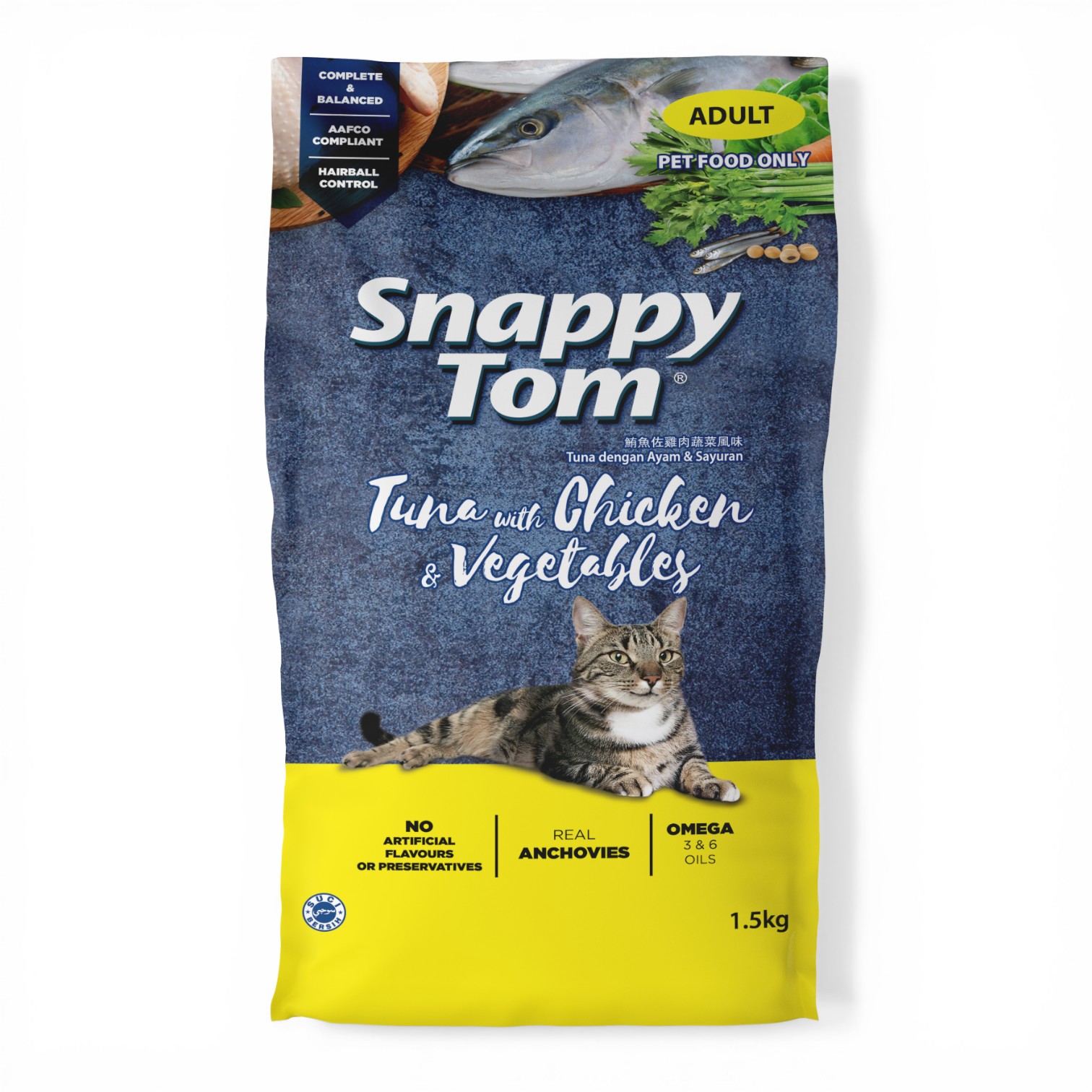 Hạt Snappy Tom Cho Mèo Bịch 1.5kg