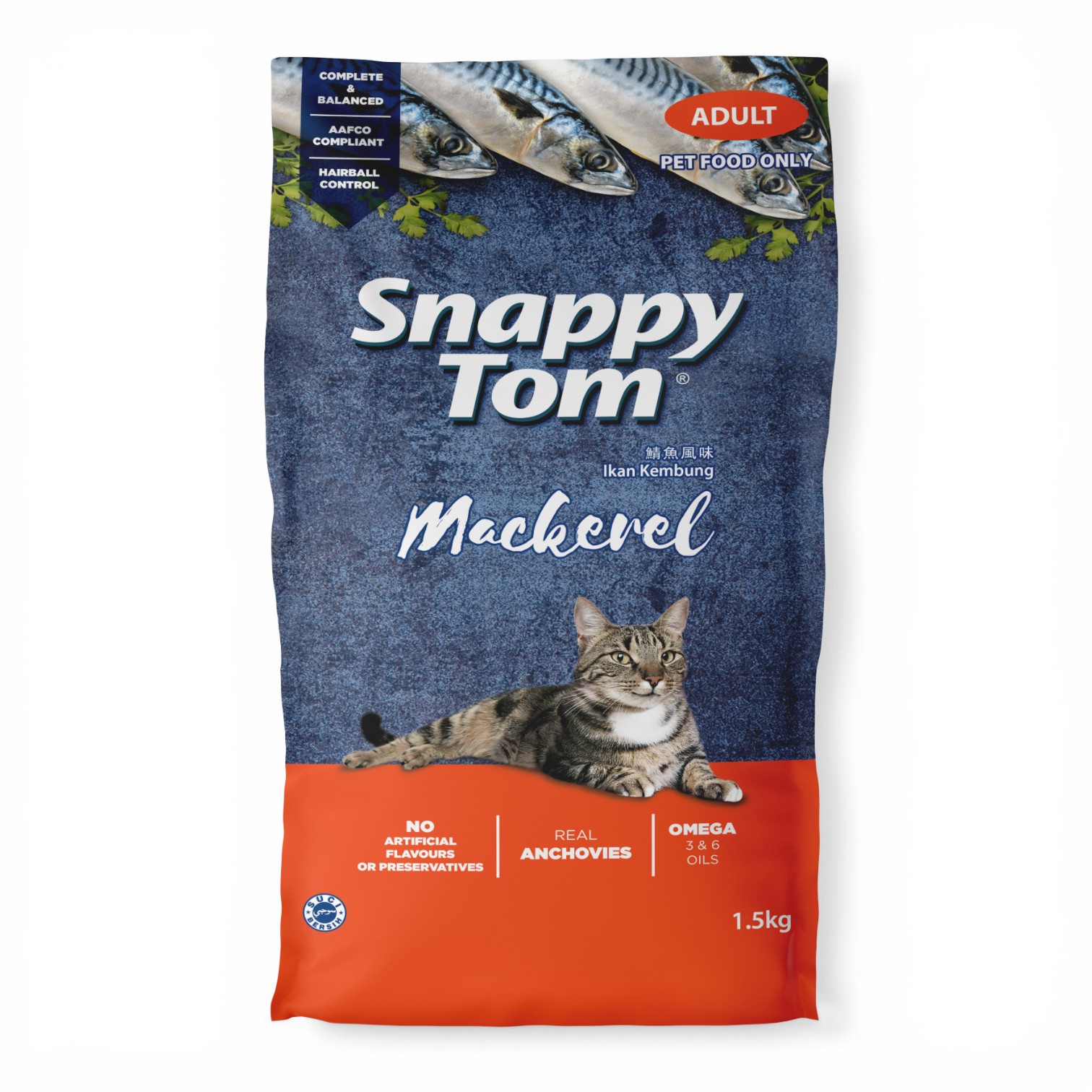 Hạt Snappy Tom Cho Mèo Bịch 1.5kg
