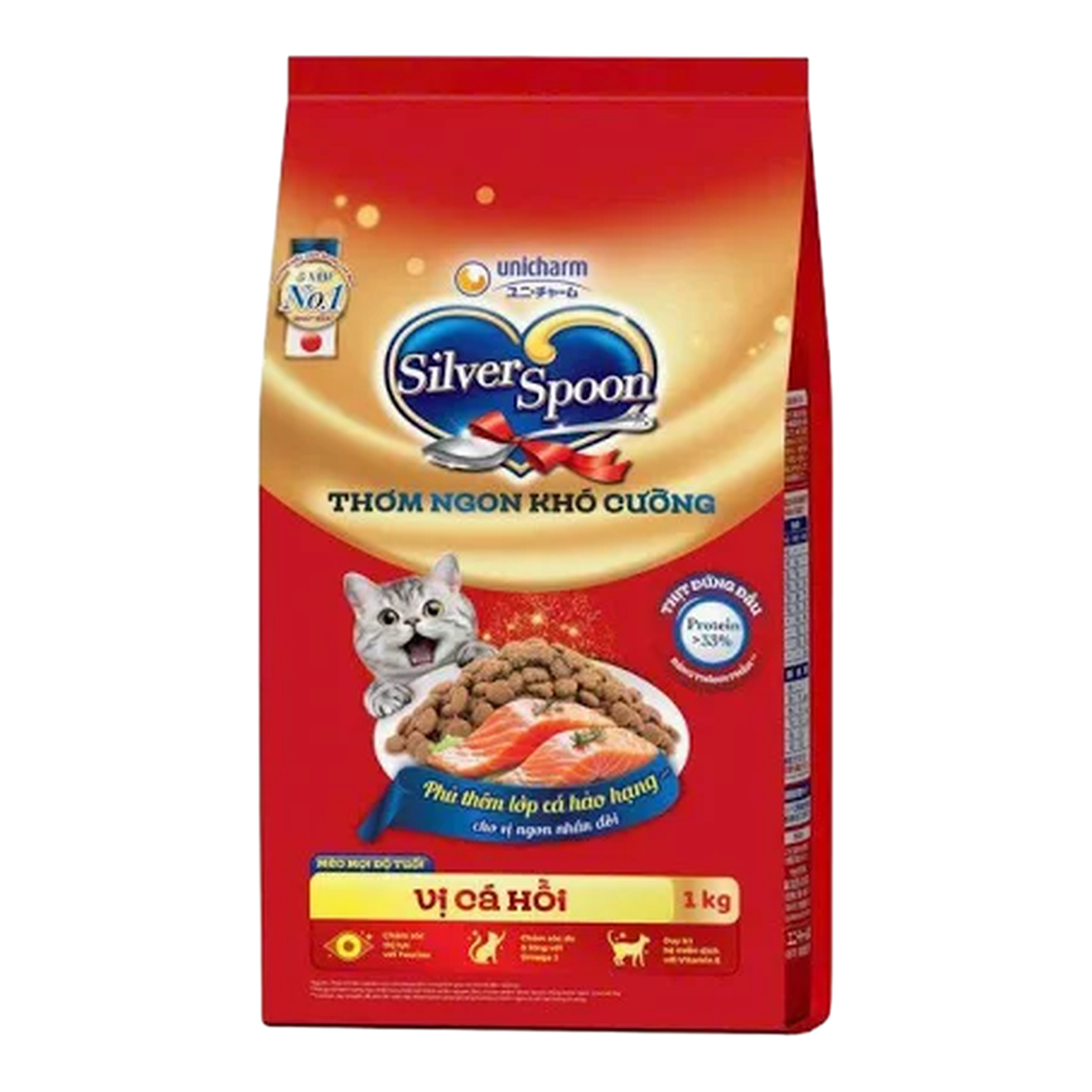 Hạt Silver Spoon Vị Cá Hồi Bịch 1kg cho Mèo