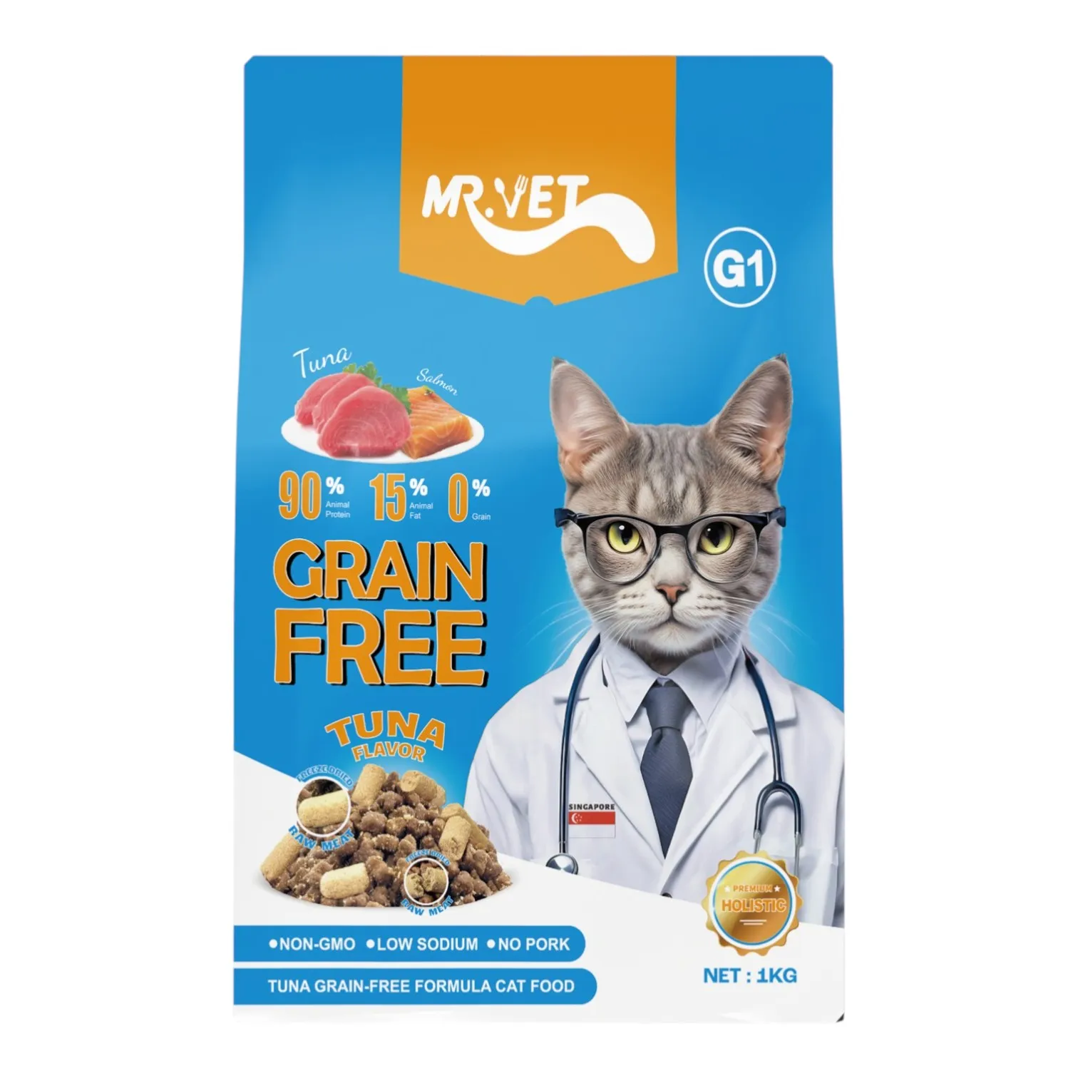 Hạt Mr.Vet G1 Bịch 1kg cho Mèo