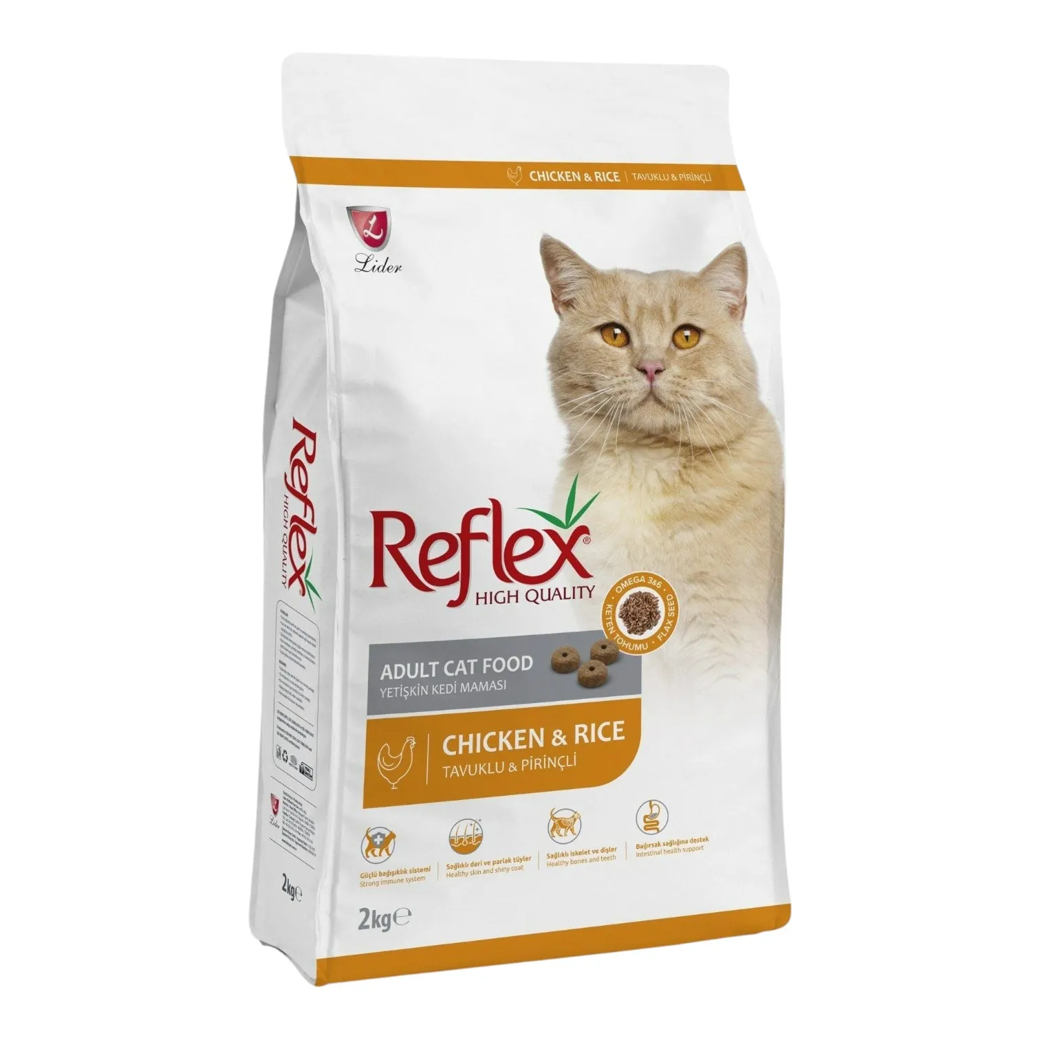 Hạt Reflex Cho Mèo Trưởng Thành Vị Gà & Cơm Bịch 2kg