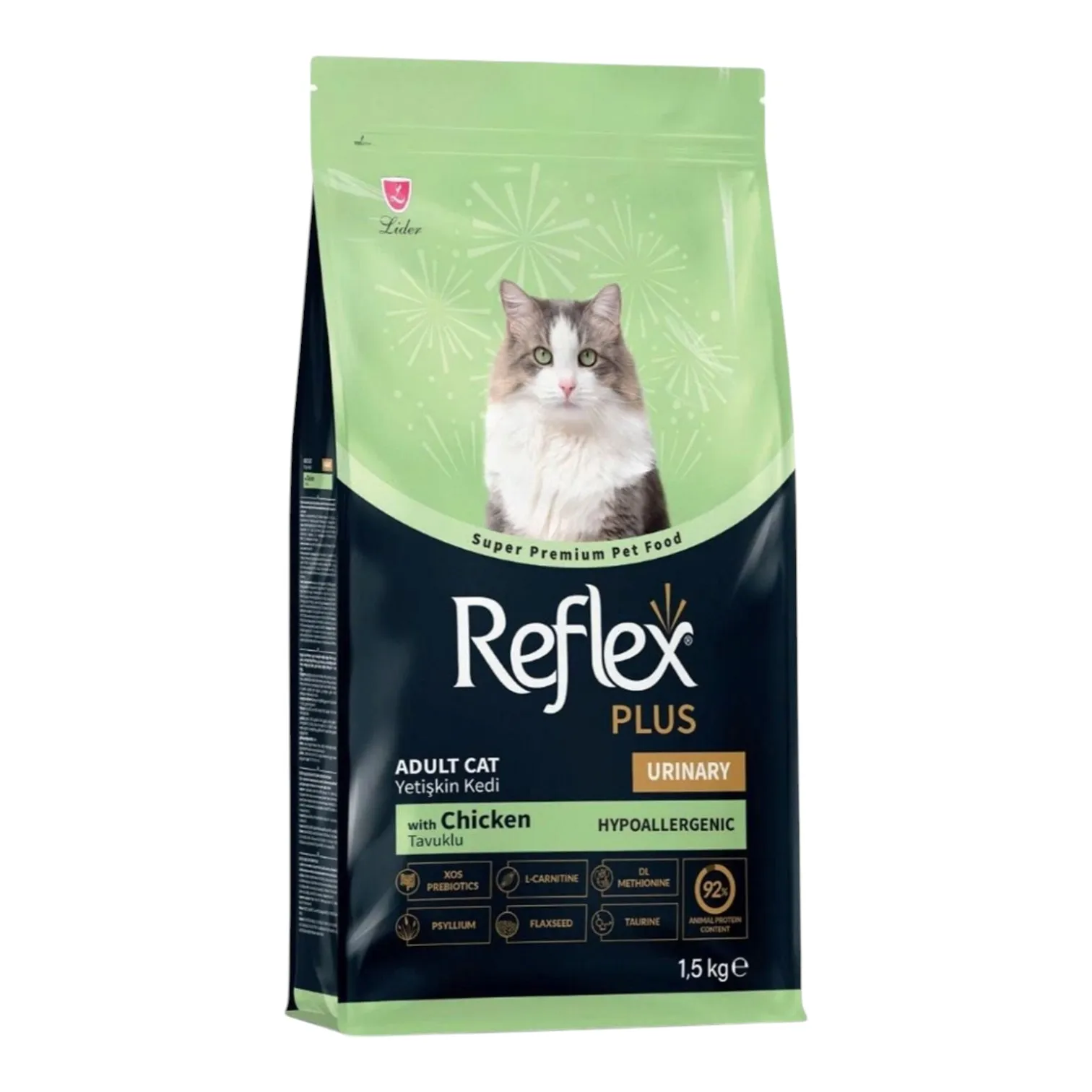 Hạt Reflex Plus Cho Mèo Trưởng Thành Hỗ Trợ Tiết Niệu Vị Gà Bịch 1.5kg