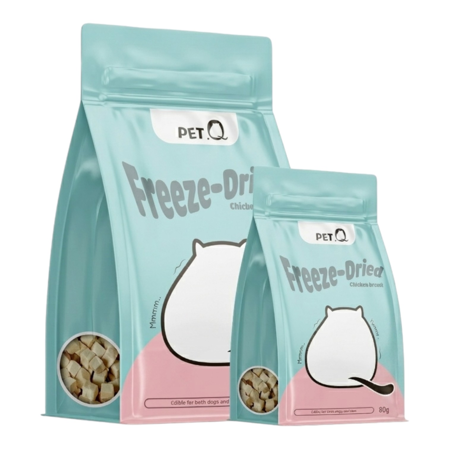 Bánh Thưởng PetQ Cho Mèo Vị Ức Gà Đông Khô Gói 80g