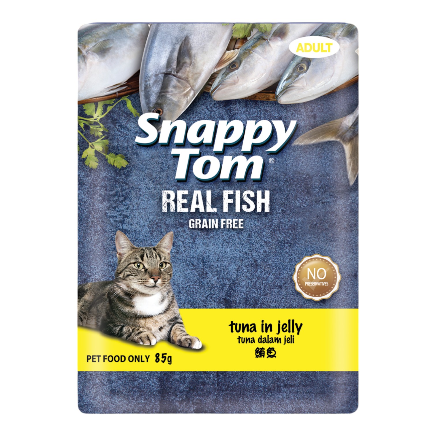 Pate Snappy Tom Cho Mèo Gói 85g - Real Fish