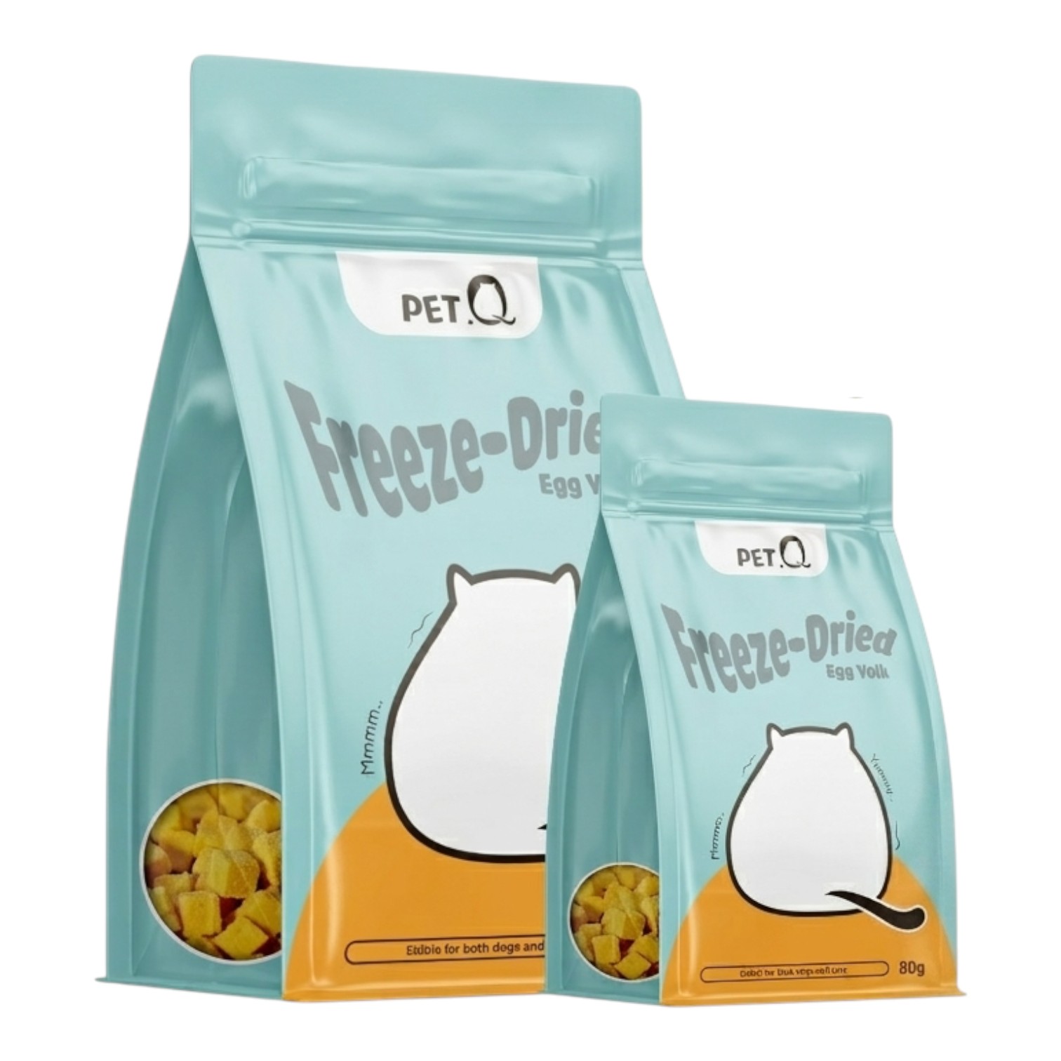 Bánh Thưởng PetQ Cho Mèo Vị Lòng Đỏ Trứng Gà Đông Khô Gói 200g