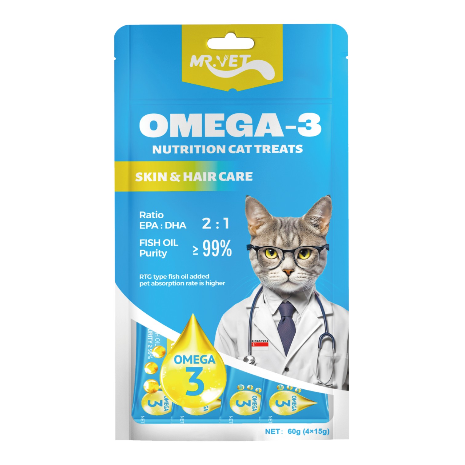 Súp thưởng Mr.Vet Cho Mèo Gói 60g