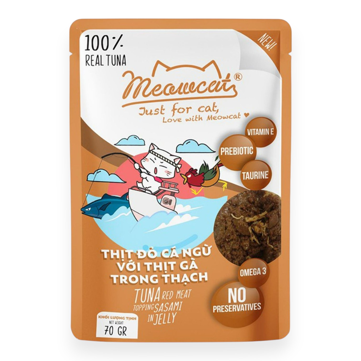 Pate Meowcat Cho Mèo Dạng Thạch Gói 70g
