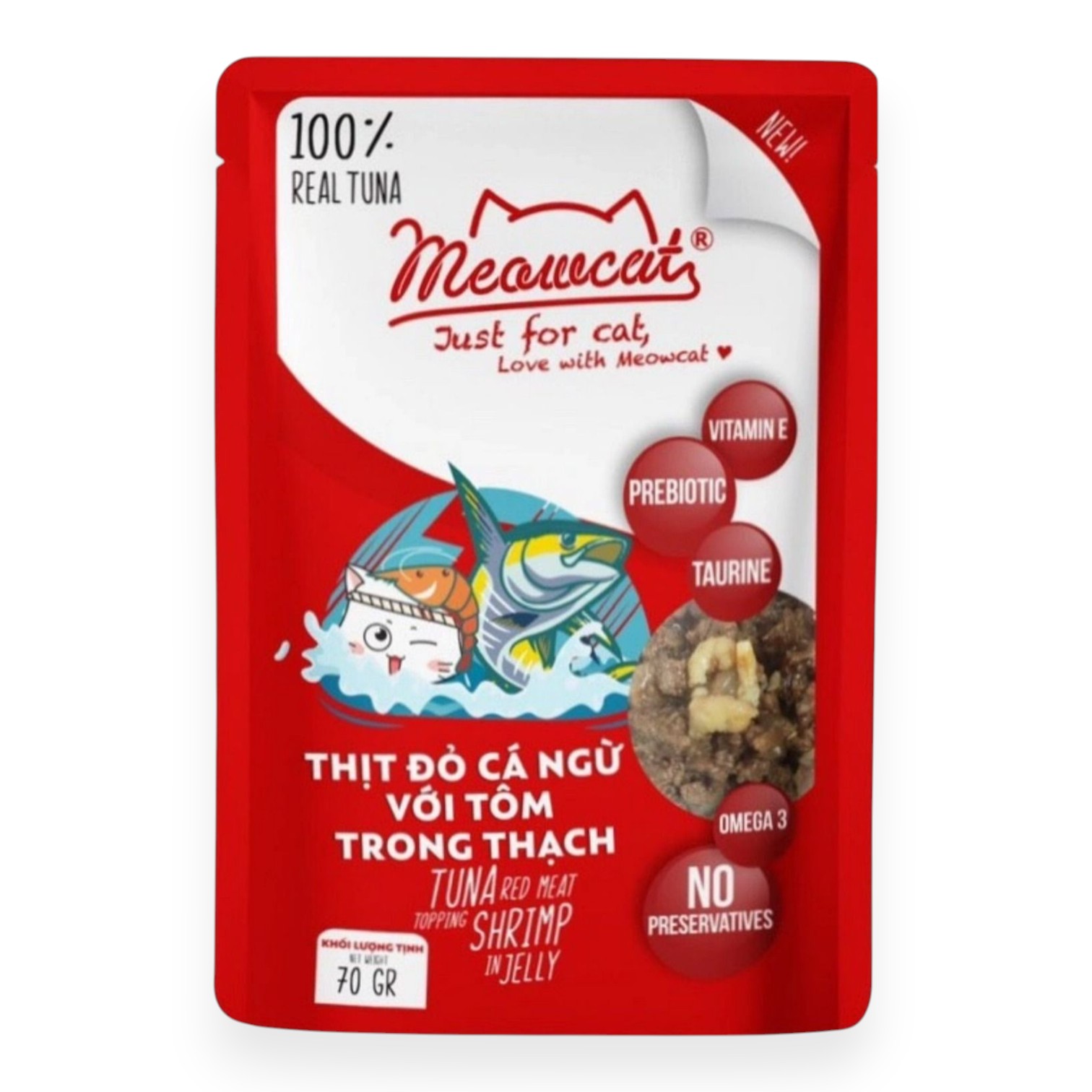Pate Meowcat Cho Mèo Dạng Thạch Gói 70g