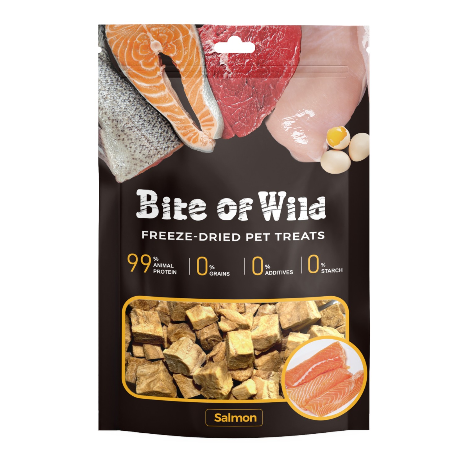 Treats Bite of Wild Snack Sấy 40G - Cá Hồi Gói 40g cho Mèo