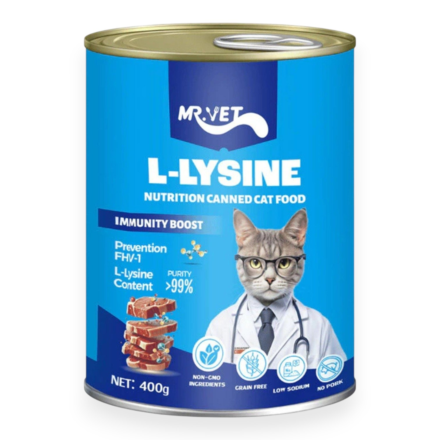 Pate Mr.Vet Cho Mèo Lon 400g