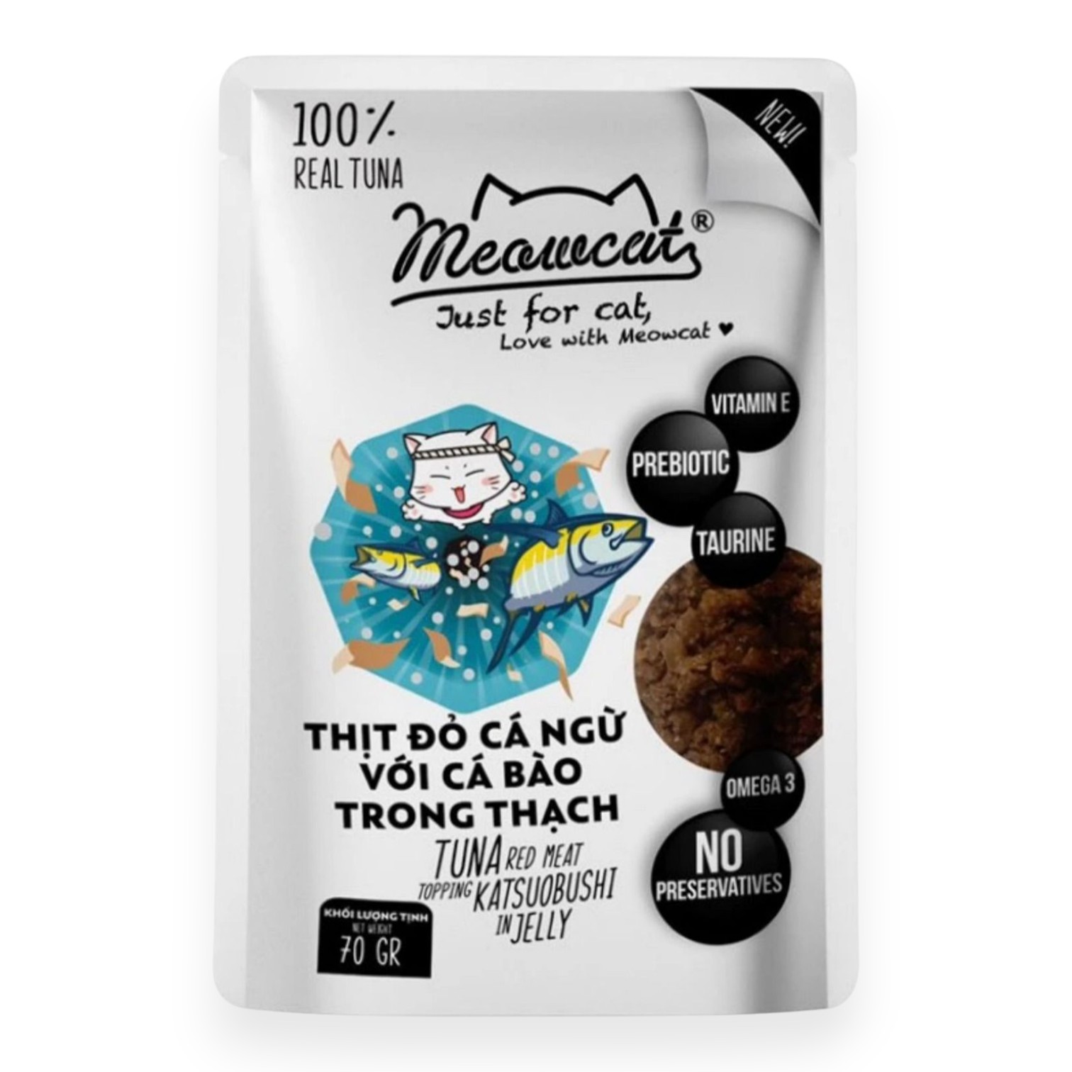 Pate Meowcat Cho Mèo Dạng Thạch Gói 70g