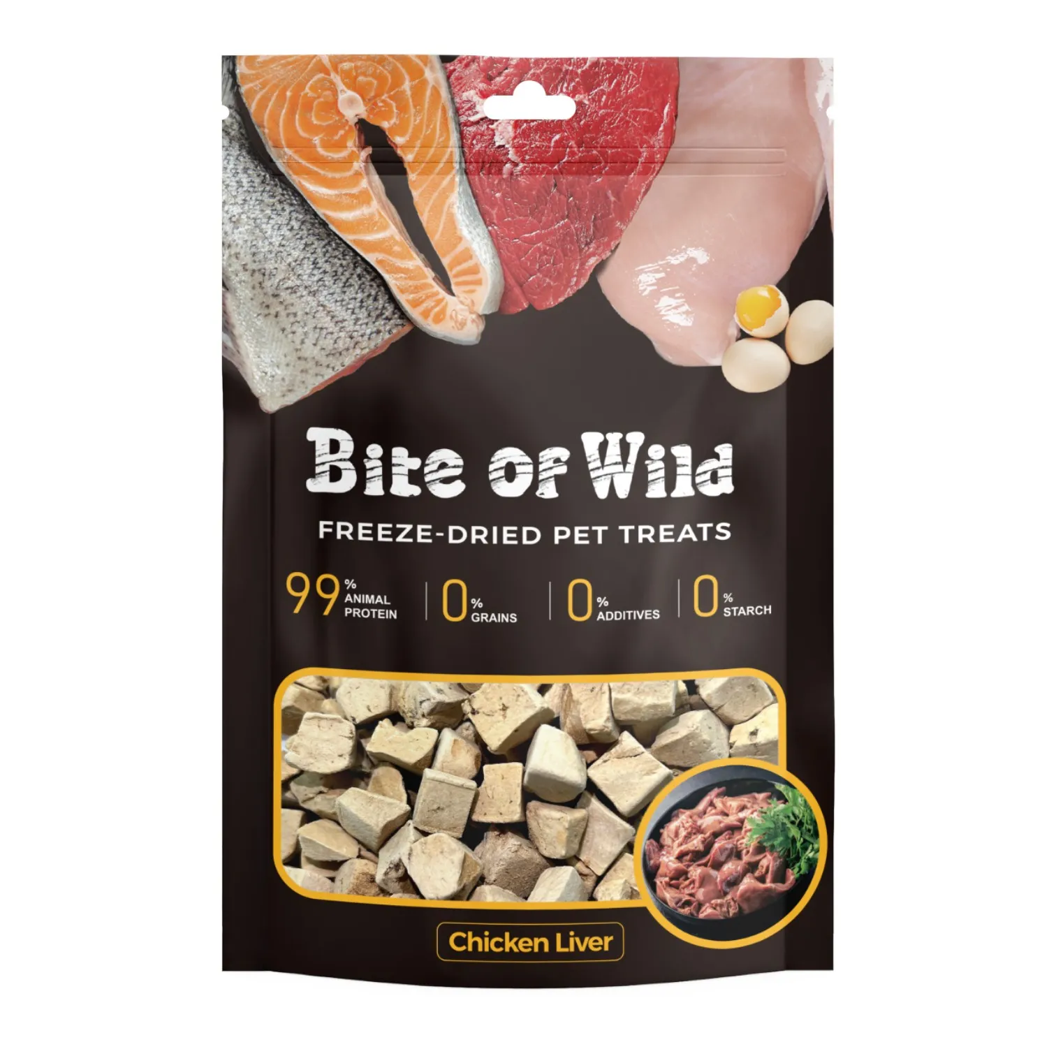 Bánh Thưởng Bite Of Wild Cho Mèo Vị Gan Gà Gói 40g