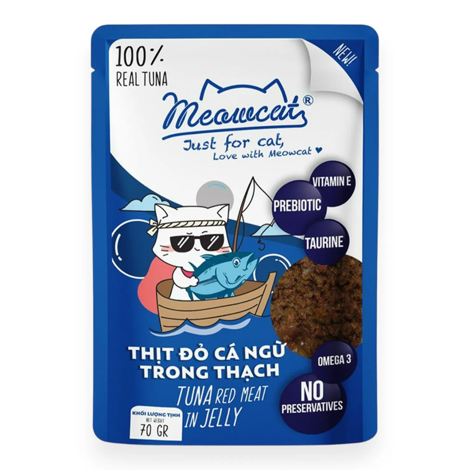 Pate Meowcat Cho Mèo Dạng Thạch Gói 70g