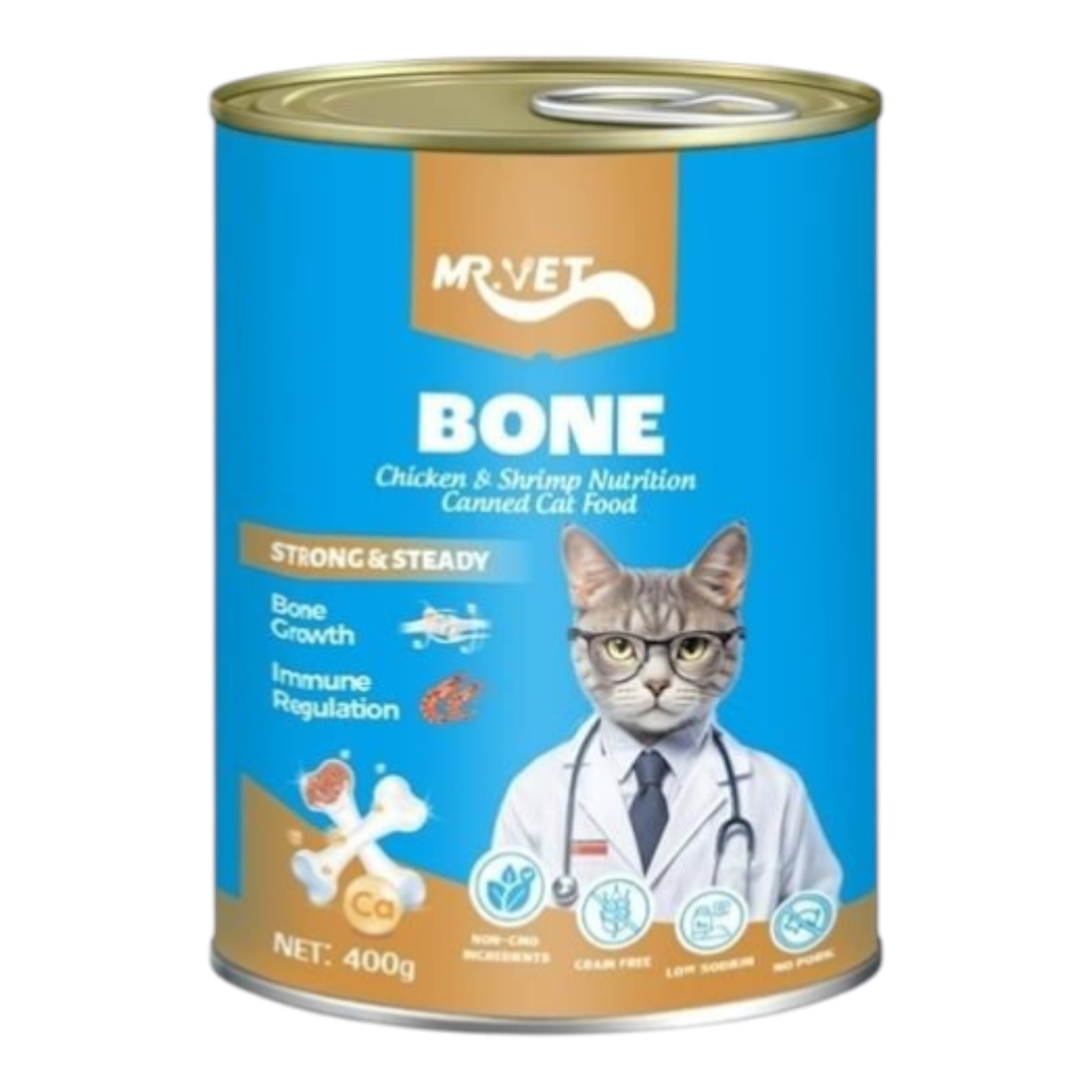 Pate Mr.Vet Cho Mèo Lon 400g