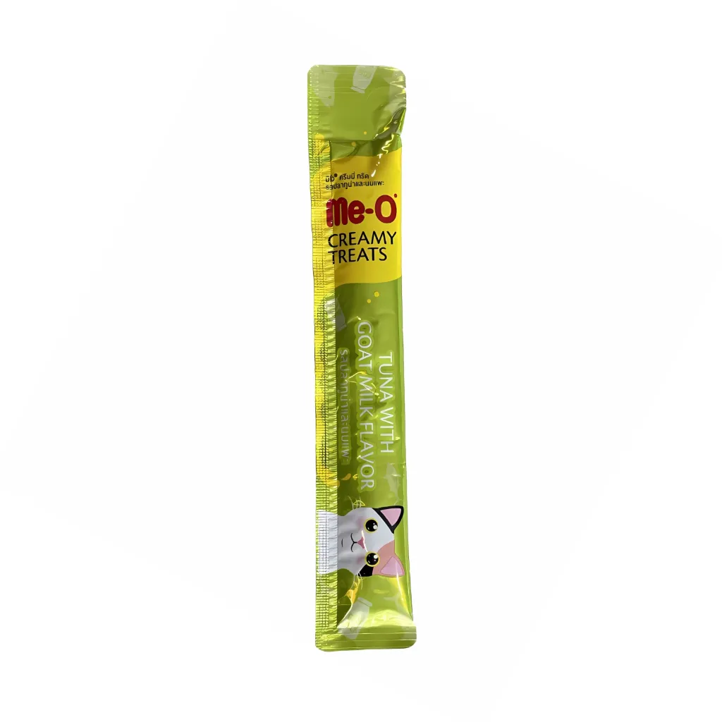Súp Thưởng Me-O Creamy Treats Cho Mèo Vị Cá Ngừ & Sữa Dê Thanh 15g - Tuna With Goat Milk
