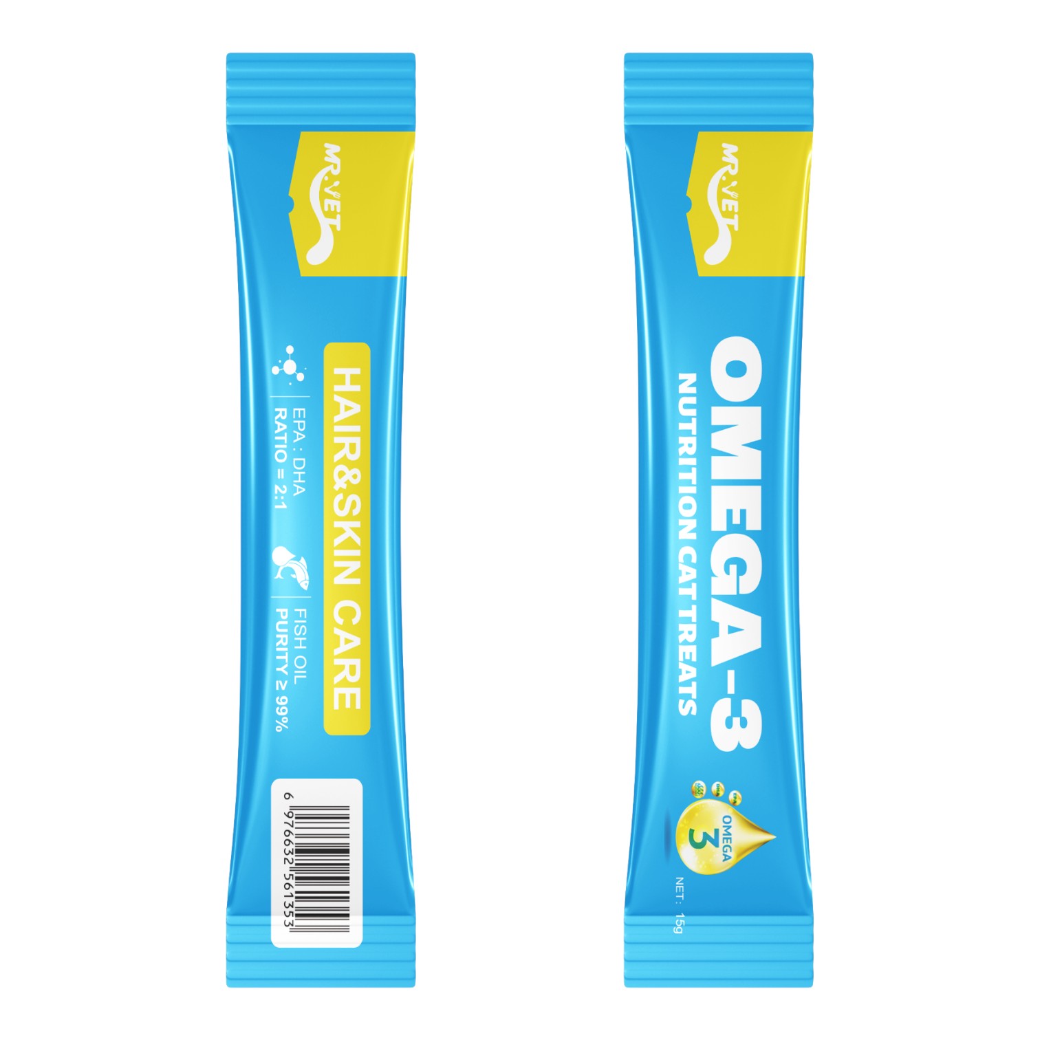 Súp Thưởng Mr.Vet Cho Mèo Omega 3 Thanh 15g