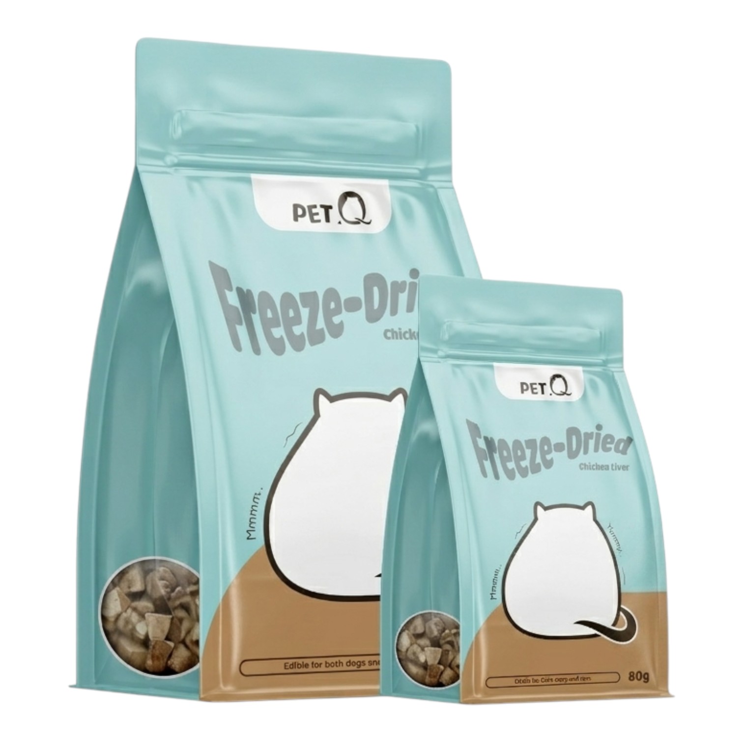 Bánh Thưởng PetQ Cho Mèo Vị Gan Gà Đông Khô Gói 200g