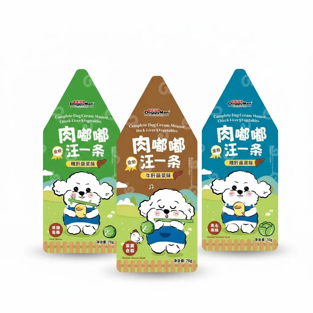 Combo 3 Gói Pate DoggyMan Sốt Kem Cho Cún - Mix Gan
