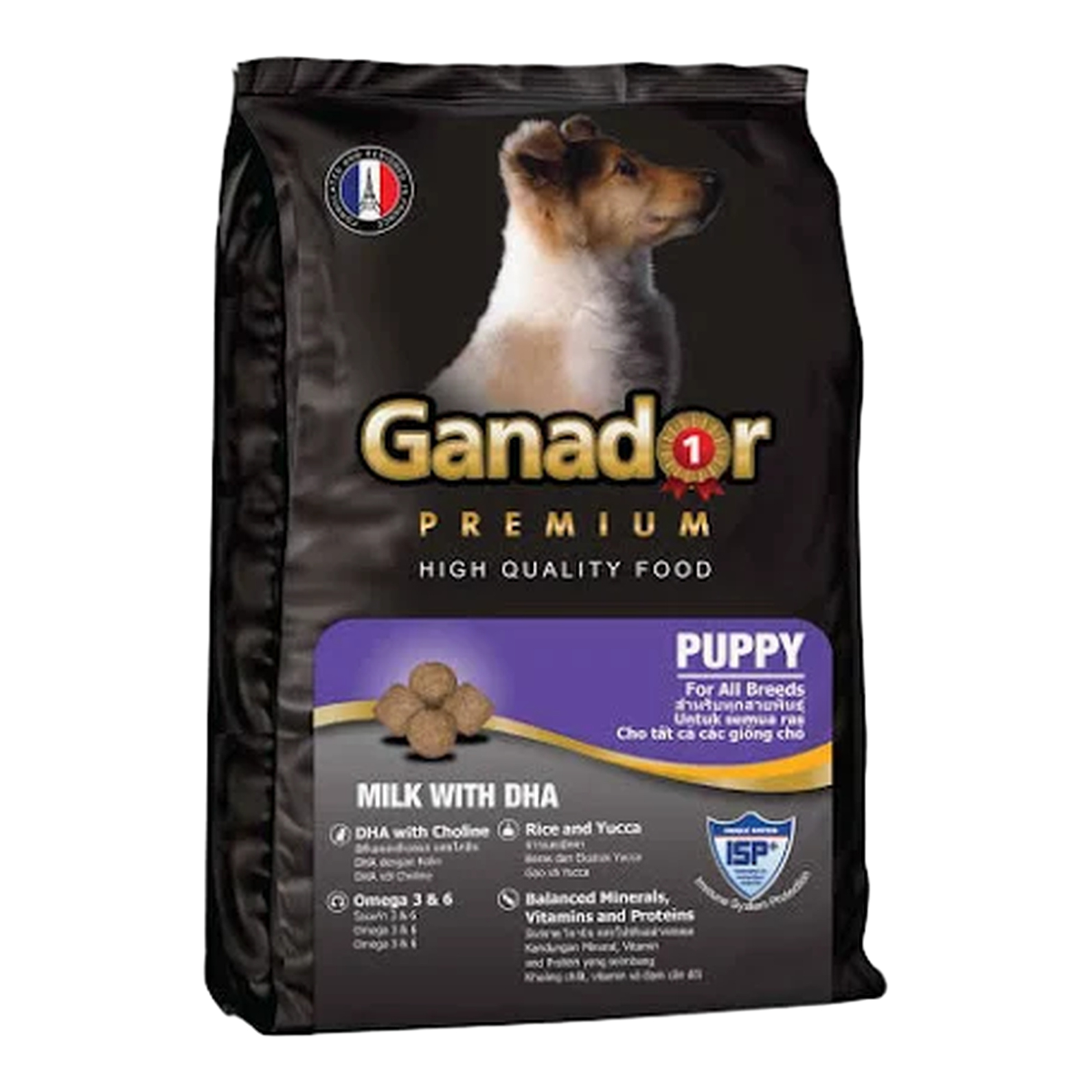 Hạt Ganador Premium Cho Cún Con Vị Sữa & DHA Bịch 10kg