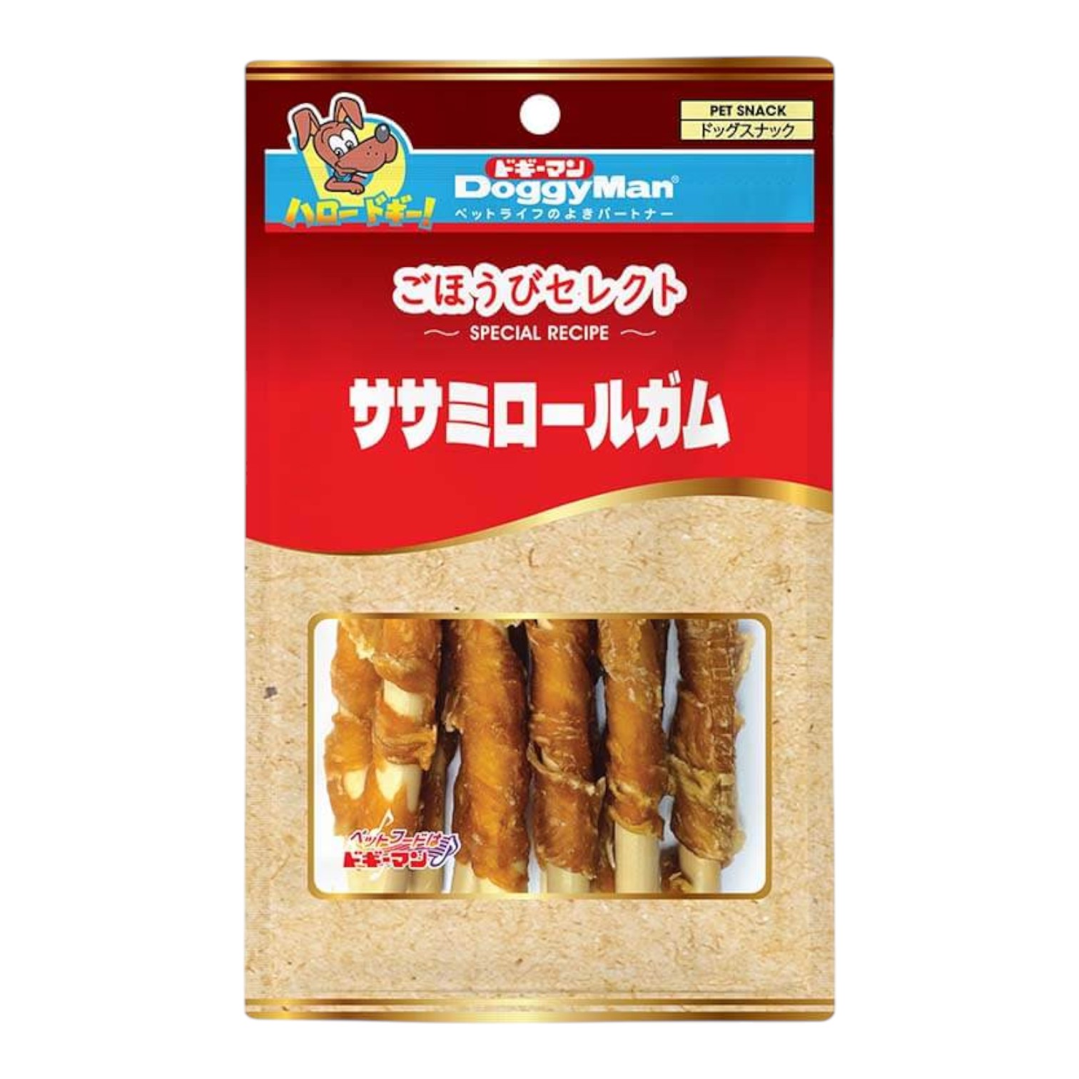 Bánh Thưởng DoggyMan Cho Cún Que Da Bò Nhúng Thịt Gà Gói 10 Cây