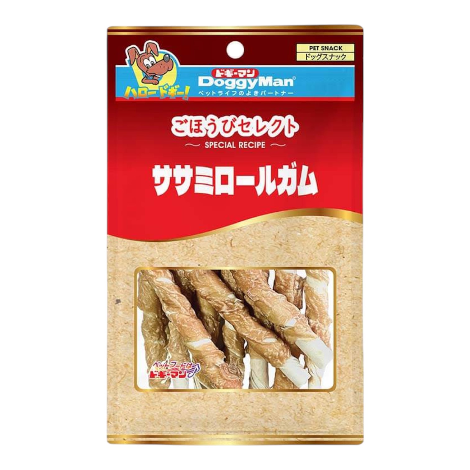 Bánh Thưởng DoggyMan Cho Cún Que Da Bò Cuốn Thịt Gà Gói 10 Cây