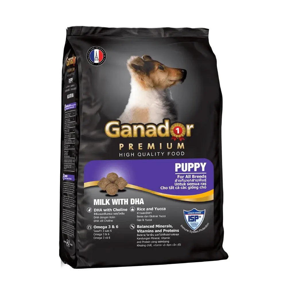 Hạt Ganador Premium Cho Chó Con Vị Sữa & DHA Bịch 3kg - Premium Puppy Milk & DHA