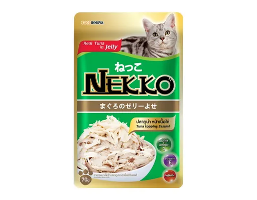 Nekko - Vị cá ngừ rắc thịt gà Dạng thạch 70g