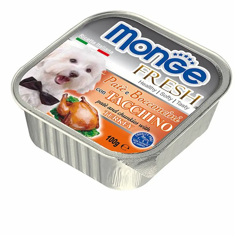 Pate Monge Vị Gà Tây Khay 100g cho Chó