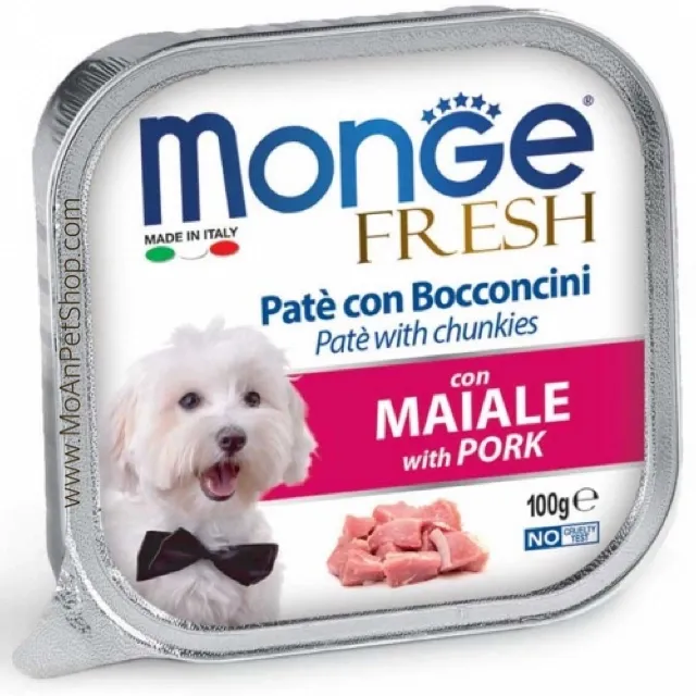 Pate Monge Vị Heo Khay 100g cho Chó