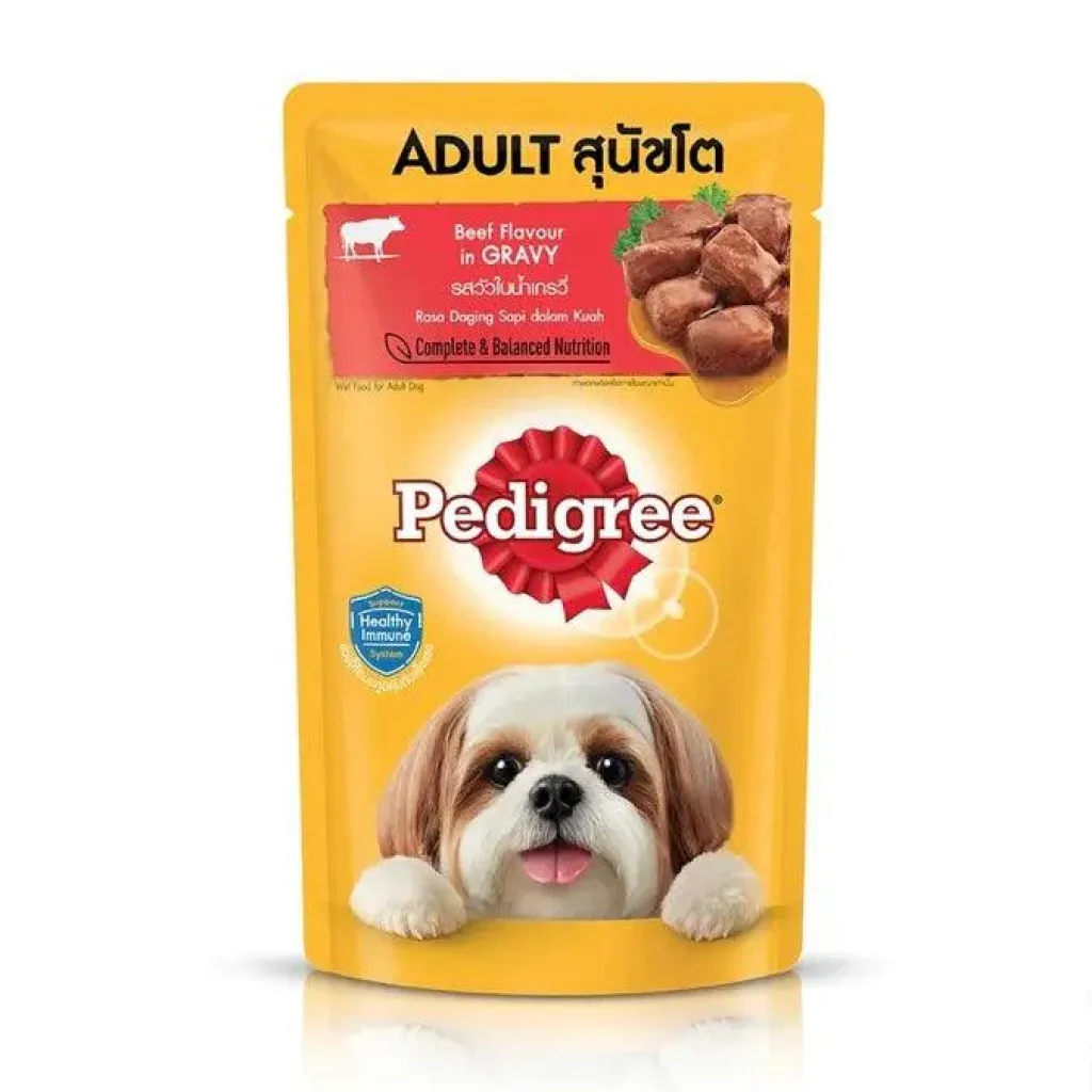 Pate Pedigree Cho Chó Trưởng Thành Vị Bò Nấu Sốt Gói 130g