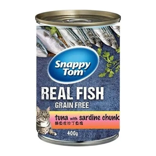 Snappy Tom - Pate mèo REAL FISH 400g