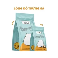 Treats PetQ Lòng Đỏ Trứng Gà Đông Khô Gói 80g cho Mèo